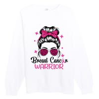 Breast Cancer Awareness Warrior Premium Crewneck Sweatshirt