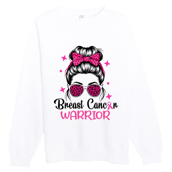 Breast Cancer Awareness Warrior Premium Crewneck Sweatshirt