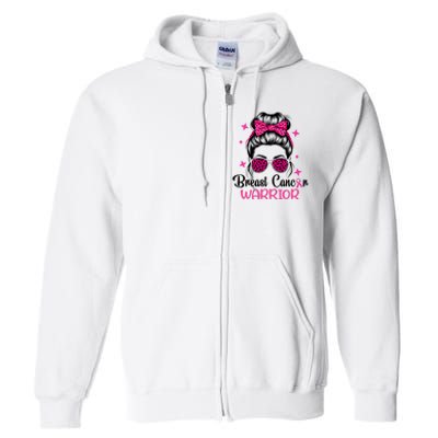 Breast Cancer Awareness Warrior Full Zip Hoodie