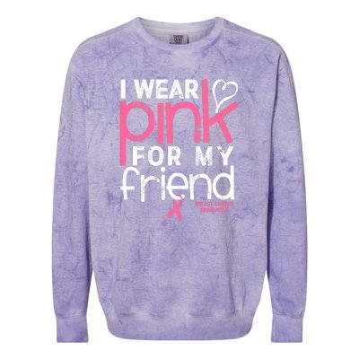 Breast Cancer Awareness Wear Pink Friend Breast Cancer Colorblast Crewneck Sweatshirt