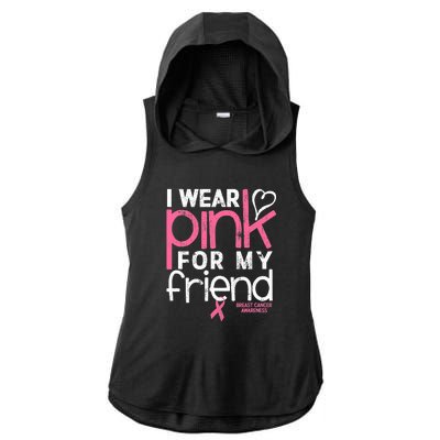 Breast Cancer Awareness Wear Pink Friend Breast Cancer Ladies PosiCharge Tri-Blend Wicking Draft Hoodie Tank