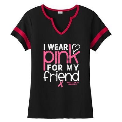 Breast Cancer Awareness Wear Pink Friend Breast Cancer Ladies Halftime Notch Neck Tee