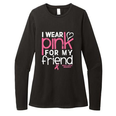 Breast Cancer Awareness Wear Pink Friend Breast Cancer Womens CVC Long Sleeve Shirt