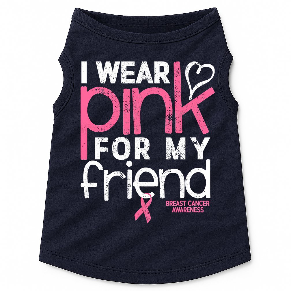 Breast Cancer Awareness Wear Pink Friend Breast Cancer Doggie Tank