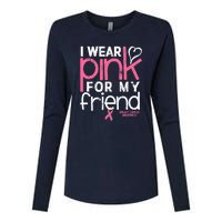 Breast Cancer Awareness Wear Pink Friend Breast Cancer Womens Cotton Relaxed Long Sleeve T-Shirt