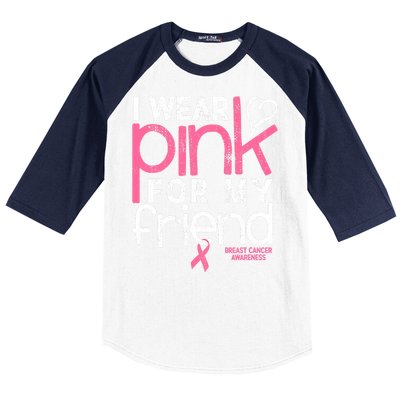 Breast Cancer Awareness Wear Pink Friend Breast Cancer Baseball Sleeve Shirt