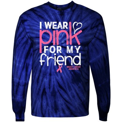 Breast Cancer Awareness Wear Pink Friend Breast Cancer Tie-Dye Long Sleeve Shirt