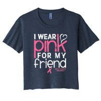 Breast Cancer Awareness Wear Pink Friend Breast Cancer Women's Crop Top Tee