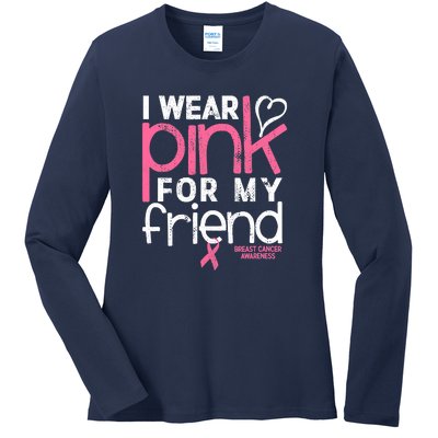 Breast Cancer Awareness Wear Pink Friend Breast Cancer Ladies Long Sleeve Shirt