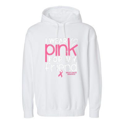 Breast Cancer Awareness Wear Pink Friend Breast Cancer Garment-Dyed Fleece Hoodie