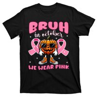 Breast Cancer Awareness Halloween Pumpkin T-Shirt