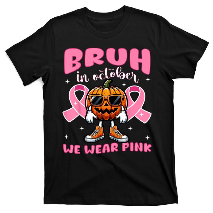 Breast Cancer Awareness Halloween Pumpkin T-Shirt