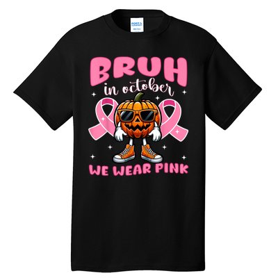 Breast Cancer Awareness Halloween Pumpkin Tall T-Shirt