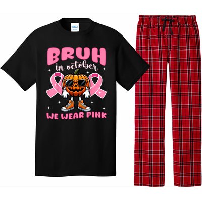 Breast Cancer Awareness Halloween Pumpkin Pajama Set