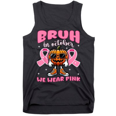 Breast Cancer Awareness Halloween Pumpkin Tank Top