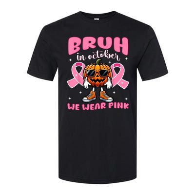 Breast Cancer Awareness Halloween Pumpkin Softstyle CVC T-Shirt