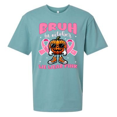 Breast Cancer Awareness Halloween Pumpkin Sueded Cloud Jersey T-Shirt