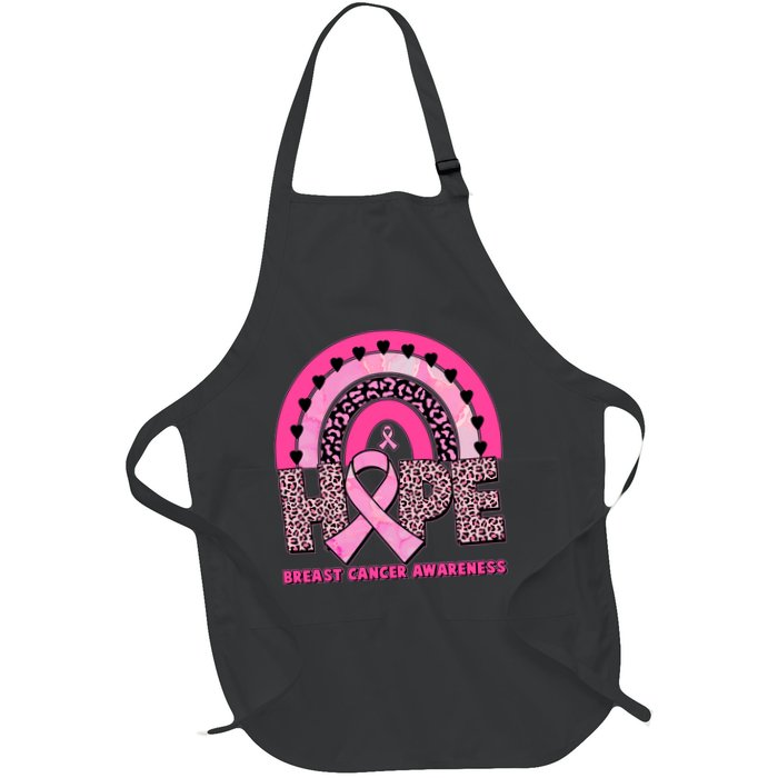 Breast Cancer Awareness Pink Leopard Print Rainbow Apron