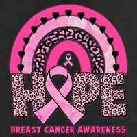 Breast Cancer Awareness Pink Leopard Print Rainbow Beanie