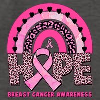 Breast Cancer Awareness Pink Leopard Print Rainbow Vector Backpack