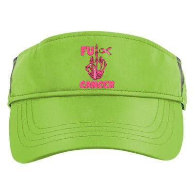 Breast Cancer Awareness Fu Cancer Skeleton Middle Finger Pink Ribbon Adult Drive Performance Visor