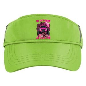 Breast Cancer Awareness In October We Wear Ribbon Truck Gift Adult Drive Performance Visor