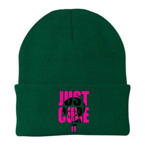 Breast Cancer Awareness Shirt Just Cure It Pink Ribbon Tee Knit Cap Winter Beanie