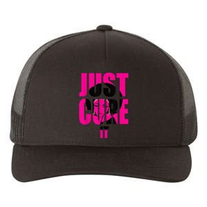 Breast Cancer Awareness Shirt Just Cure It Pink Ribbon Tee Yupoong Adult 5-Panel Trucker Hat