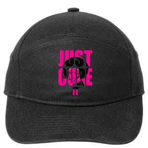 Breast Cancer Awareness Shirt Just Cure It Pink Ribbon Tee 7-Panel Snapback Hat