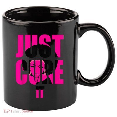 Breast Cancer Awareness Shirt Just Cure It Pink Ribbon Tee 11oz C Handle Ceramic Mug