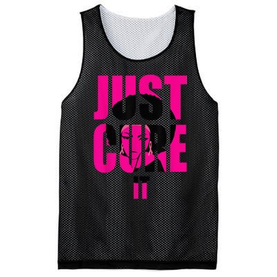 Breast Cancer Awareness Shirt Just Cure It Pink Ribbon Tee Mesh Reversible Basketball Jersey Tank