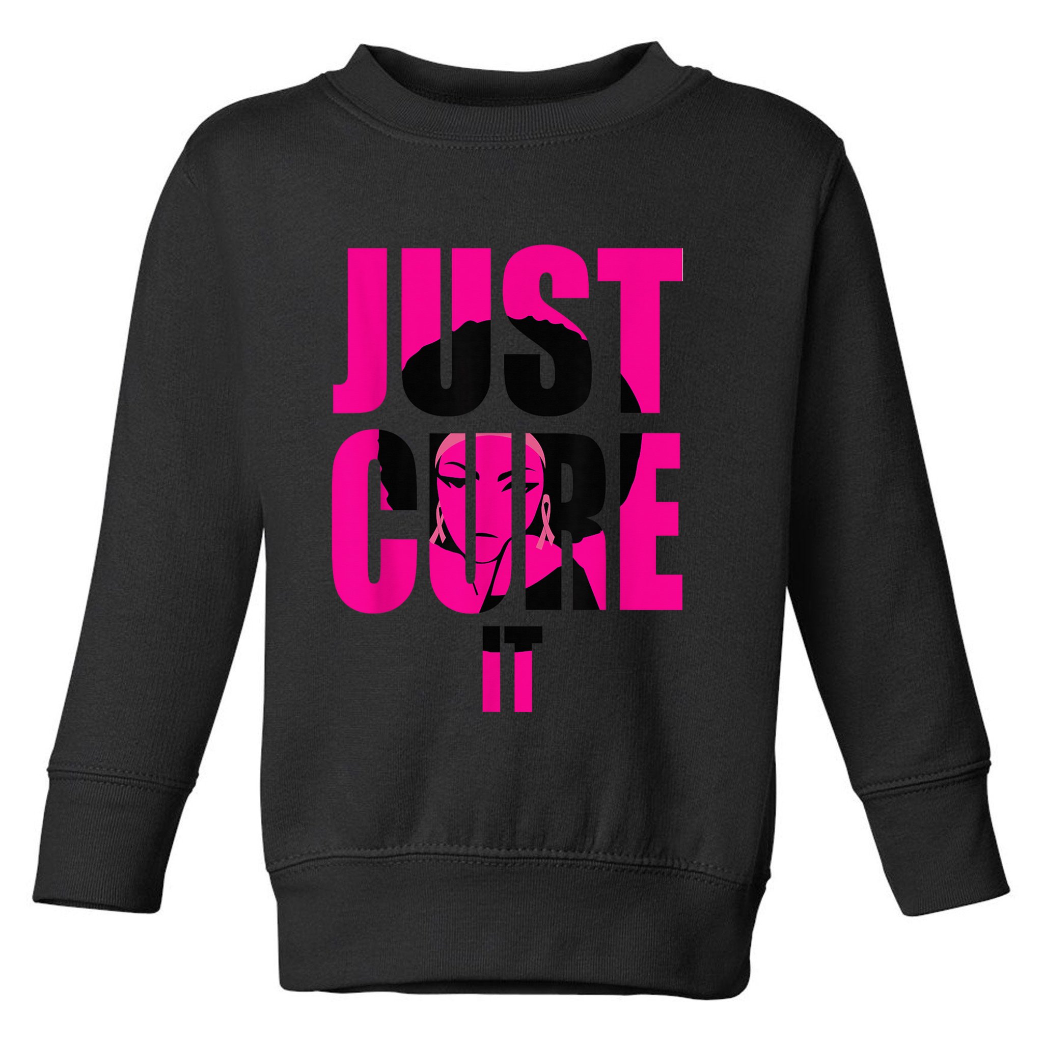 Breast Cancer Awareness Shirt Just Cure It Pink Ribbon Tee Toddler Sweatshirt