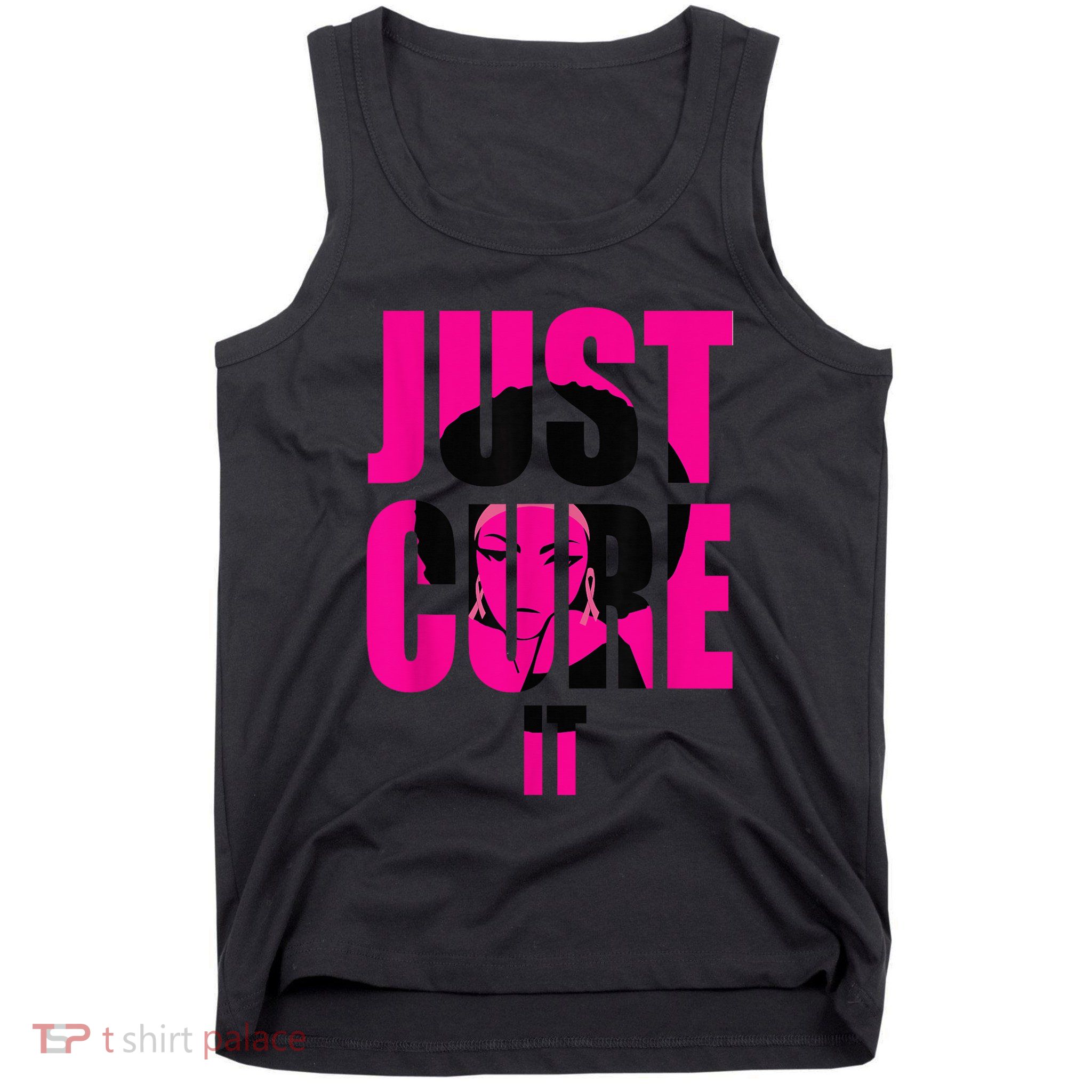 Breast Cancer Awareness Shirt Just Cure It Pink Ribbon Tee Tank Top