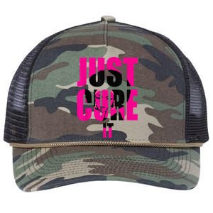 Breast Cancer Awareness Shirt Just Cure It Pink Ribbon Tee Retro Rope Trucker Hat Cap