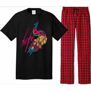 Breast Cancer Awareness Cool Gift Colorful Peafowl Cool Gift Pajama Set