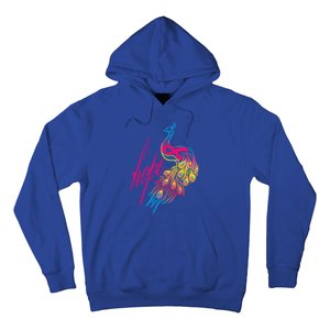 Breast Cancer Awareness Cool Gift Colorful Peafowl Cool Gift Hoodie