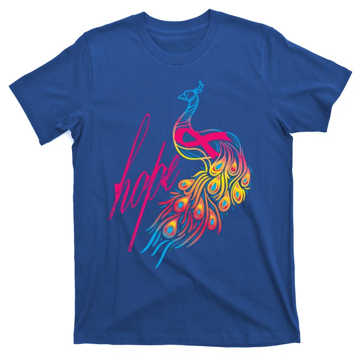 Breast Cancer Awareness Cool Gift Colorful Peafowl Cool Gift T-Shirt