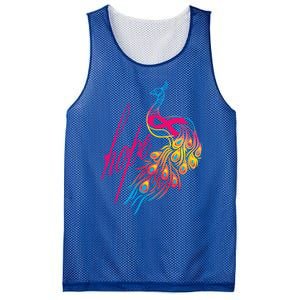 Breast Cancer Awareness Cool Gift Colorful Peafowl Cool Gift Mesh Reversible Basketball Jersey Tank