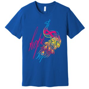 Breast Cancer Awareness Cool Gift Colorful Peafowl Cool Gift Premium T-Shirt