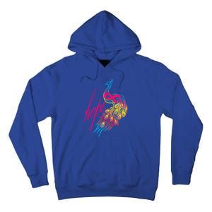 Breast Cancer Awareness Cool Gift Colorful Peafowl Cool Gift Tall Hoodie