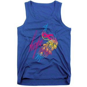 Breast Cancer Awareness Cool Gift Colorful Peafowl Cool Gift Tank Top