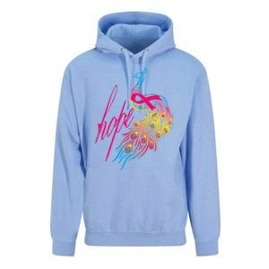 Breast Cancer Awareness Cool Gift Colorful Peafowl Cool Gift Unisex Surf Hoodie