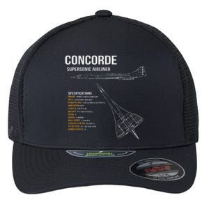 British Concorde Airliner Flexfit Unipanel Trucker Cap