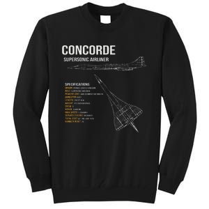 British Concorde Airliner Tall Sweatshirt