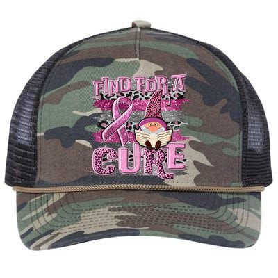 Breast Cancer Awareness Find For A Cure Retro Rope Trucker Hat Cap