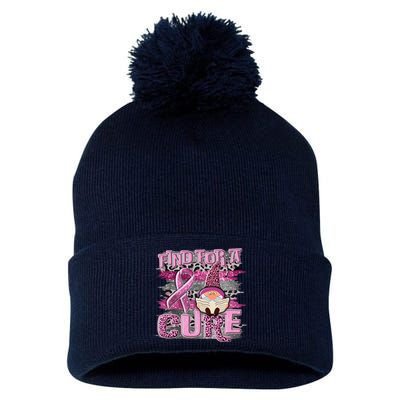 Breast Cancer Awareness Find For A Cure Pom Pom 12in Knit Beanie