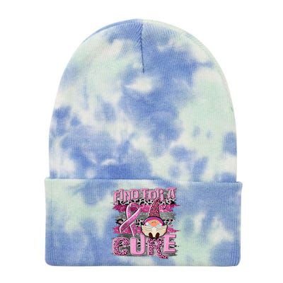 Breast Cancer Awareness Find For A Cure Tie Dye 12in Knit Beanie