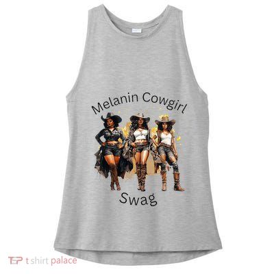Black Cowgirls African American Texas Girl Ladies PosiCharge Tri-Blend Wicking Tank