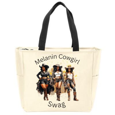 Black Cowgirls African American Texas Girl Zip Tote Bag