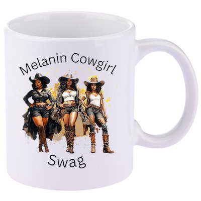 Black Cowgirls African American Texas Girl 11oz C Handle Ceramic Mug